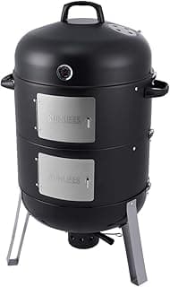 20.5 Inch Vertical Charcoal Smoker and Grill Combo, Heavy-Duty BBQ Smokers for Outdoor Cooking Camping