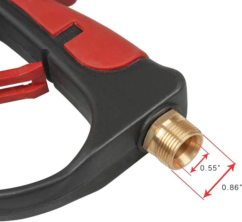 Sooprinse High Pressure Washer Gun Power Spray Gun 4000psi with 19 inch Extension Replacement Wand Lance,5 Quick Connect Nozzles for Honda Excell Troybilt, Generac, Simpson, Briggs Stratton