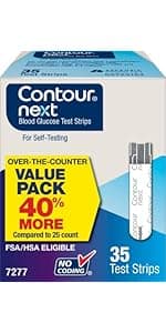 CONTOUR NEXT Blood Glucose Test Strips for Diabetes, 70 Count (Pack of 1)