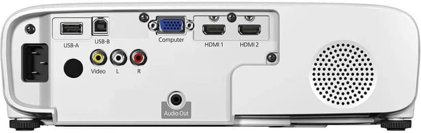 Epson Home Cinema 1080 3-chip 3LCD 1080p Projector, 3400 lumens Color & White Brightness, Streaming/Gaming/Home Theater, Built-in Speaker, Auto Picture Skew, 16,000:1 Contrast, Dual HDMI-White, Medium