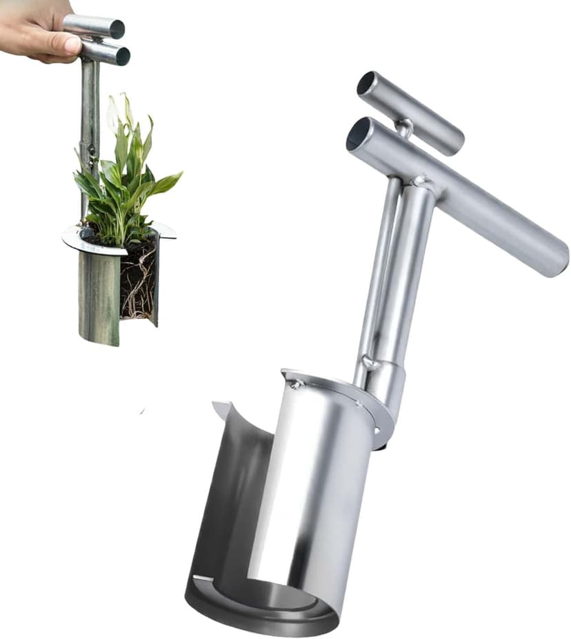 Bulb Planter Tool, 2025 Upgrade Gardening Bulb Transplanter, Plant and Fruit Tree Seedling Transplanter, Heavy Duty Stainless Steel Seed Planting Tools for Digging Holes Sowing Plant Bulb (1PC)