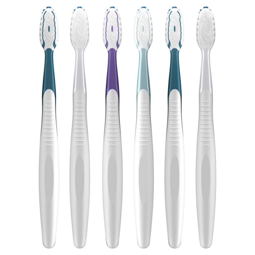 Oral-B Pro Health CrossAction All in One Soft Toothbrushes, Deep Plaque Fighter, Rounded Bristles Gentle on Teeth, Tongue and Cheek Cleaner, Gum Stimulators, 6 Count, Tooth Brush Pack
