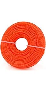 Grass Trimmer Line 328ft Weed Eater Wacker String .065'' Weed Trimmer Spool Replacement, Nylon Material for String Trimmers, 1.6mm Diameter