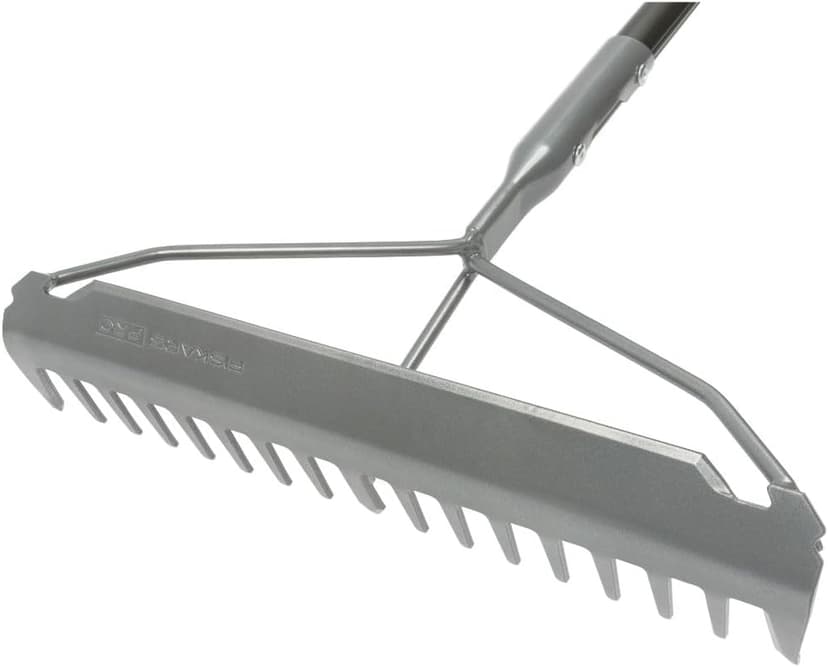 Fiskars 60" Pro Garden Rake for Soil with Lightweight Aluminum Handle, Heavy Duty Gardening Tool