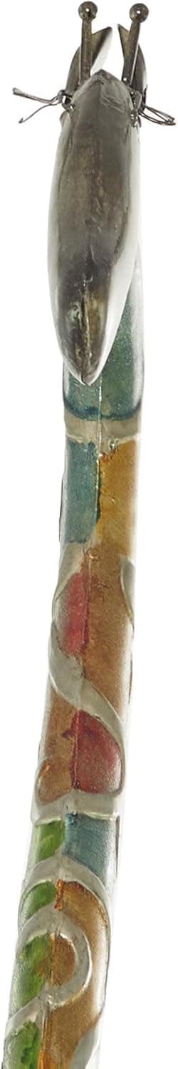 Deco 79 Metal Giraffe Decorative Sculpture Indoor Outdoor Tall Home Decor Statue with Detailed Embossed Scrollwork, Accent Figurine 17" x 7" x 73", Multi Colored