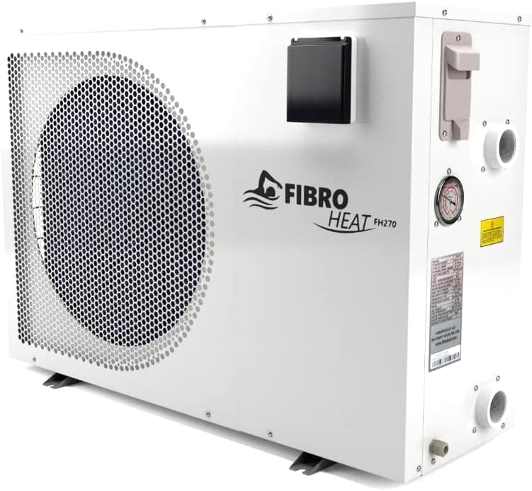 FibroPool Swimming Pool Heat Pump - FH270 70,000 BTU - for Above and In Ground Pools and Spas - High Efficiency, All Electric Heater - No Natural Gas or Propane Needed