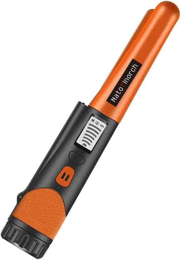 Hand Metal Detector, High Sensitivity Metal Detector with LCD Display&Belt Holster,360°Scanning,All Metal Finder Locating Gold Coin Silver Jewelry Waterproof