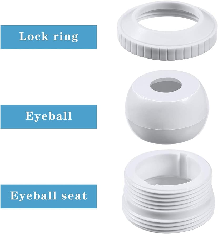PoolSupplyTown Pool Spa 1/2" Opening Hydrostream Return Jet Fitting SP1419C with 1-1/2" Inch MIP Thread Replacement for Hayward SP1419C (5 Pack)