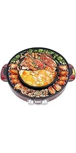 Nonstick Electric Barbecue Grill,BBQ Grill 32-482℉ Adjustable Temperature, Portable Electric Grill Outdoor, 1500W Electric Grill Plate for Yard, Travel, Picnic, Camping, Party