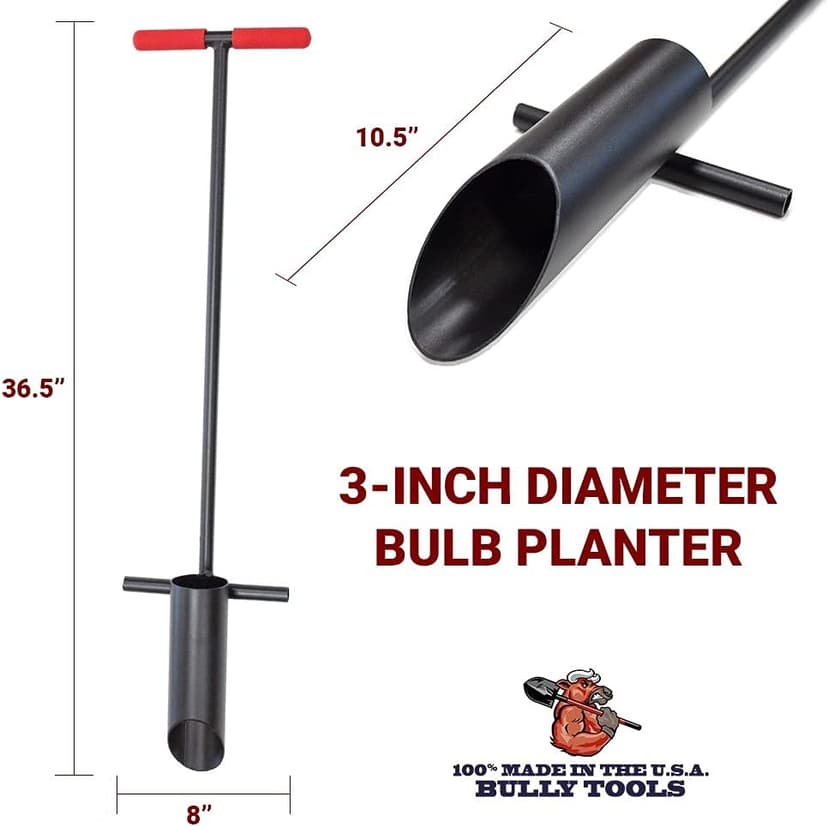 Bully Tools 92302 3-Inch Diameter Bulb Planter with Steel T-Style Handle