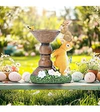 TERESA'S COLLECTIONS Cardinal Garden Decor for Outside, Red Bird Outdoor Statues with Solar Lights, Resin Garden Ornament for Lawn Porch Yard, Robin Gifts for Women Mom, 6"