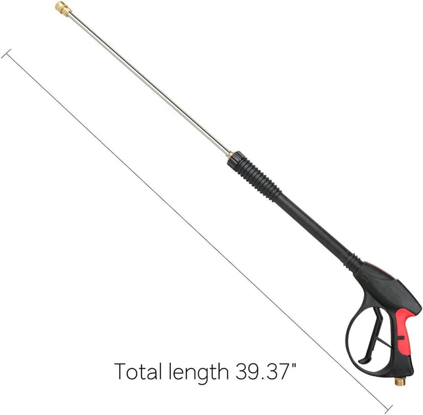 Sooprinse High Pressure Washer Gun Power Spray Gun 4000psi with 19 inch Extension Replacement Wand Lance,5 Quick Connect Nozzles for Honda Excell Troybilt, Generac, Simpson, Briggs Stratton