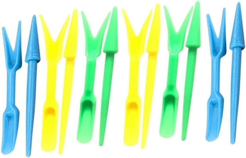 6 Sets Multicolor Planting Seedlings Dibber Widger Garden Tool Plastic Widger Seed Seedlings Dibber Sowing Digging Tool Garden Tool Sets Transplanting Planting Tool