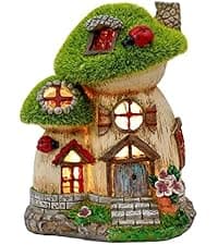 TERESA'S COLLECTIONS Cardinal Garden Decor for Outside, Red Bird Outdoor Statues with Solar Lights, Resin Garden Ornament for Lawn Porch Yard, Robin Gifts for Women Mom, 6"