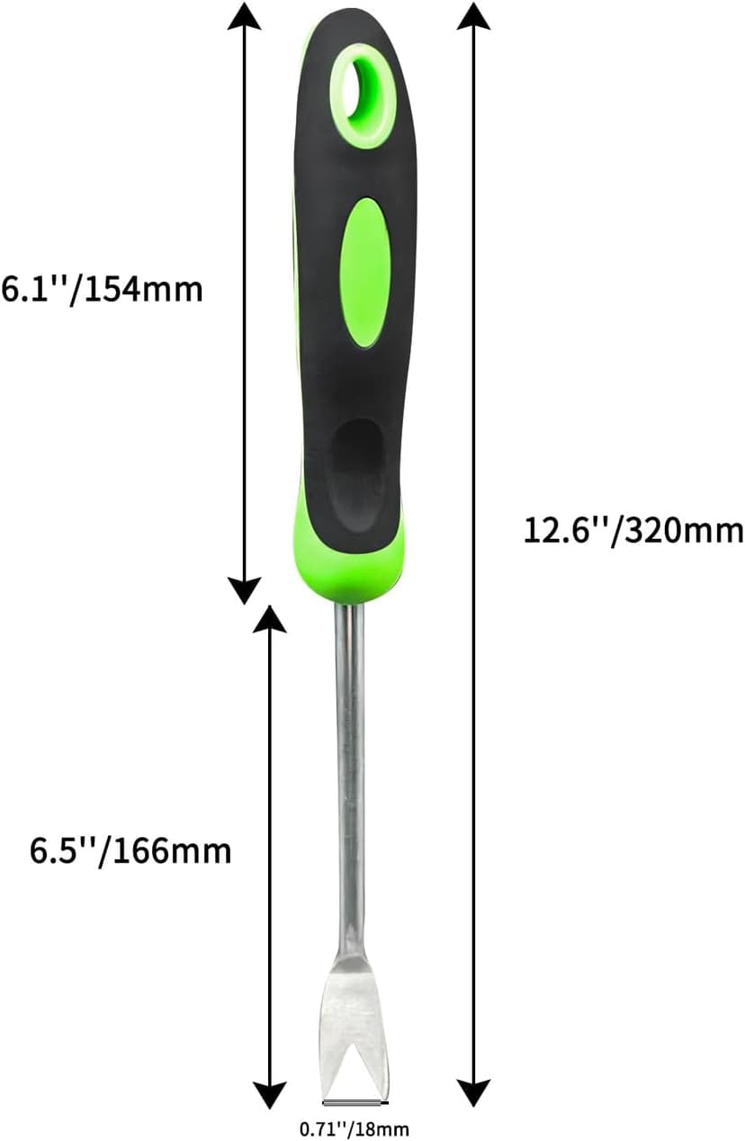 Garden Hand Weeder Tool Dandelion Weed Puller Tool with Ergonomic Handle Stainless Steel Gardening Weeding Tools Garden Weed Removal Tool for Yard Lawn Garden