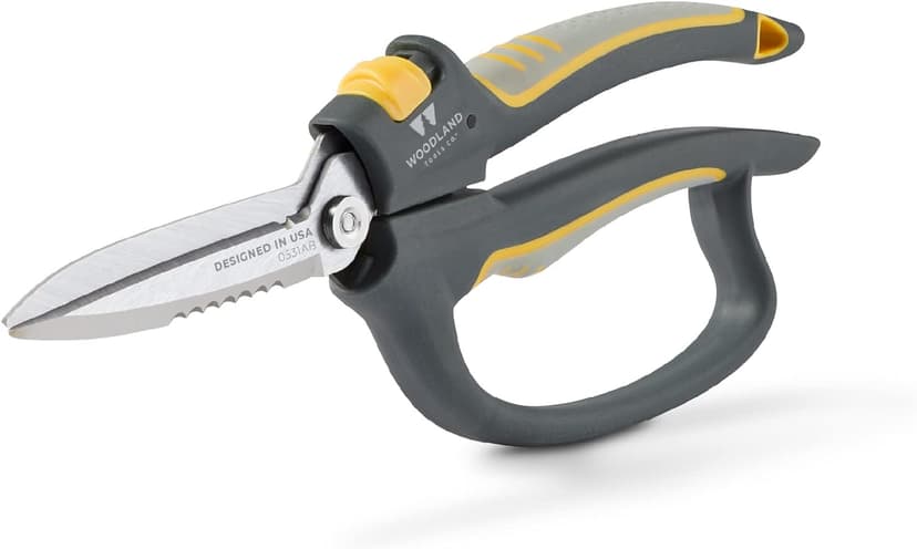 Woodland Tools Co. Super Duty Utility Snip – Multi-Purpose Stainless Steel Garden Shears with Ergonomic Soft Grip, Ideal for Cutting Rope, Wire, and Plant Stems