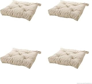 IKEA MALINDA Chair cushion, light beige-4 Pack