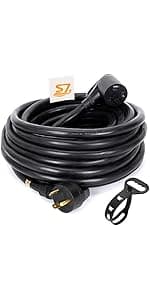 50 to 30 Amp RV Adapter,1.8FT 4 Prong 30 Amp to 50 Amp RV/EV Adapter Cord, L14-30P Locking Male Plug to 14-50R Female