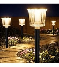 Solar Pathway Lights Outdoor,8 Pack Bright Solar Lights Outdoor,IP65 Waterproof Solar Garden Lights Solar Powered Landscape Lighting for Yard Patio Walkway Driveway Pathway (Warm White)