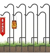 Beau Jardin 8 Pack Solar Pathway Lights Outdoor Solar Powered Lights Waterproof Glass High Lumen for Garden Landscape Path Yard Walkway Patio Driveway Outside Colored Color Changing White Black