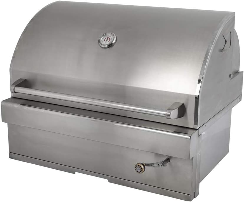 Barbeques Galore 32-inch Turbo Charcoal Built-In Stainless Steel BBQ Grill with Charcoal Tray - 32CHARCOALG