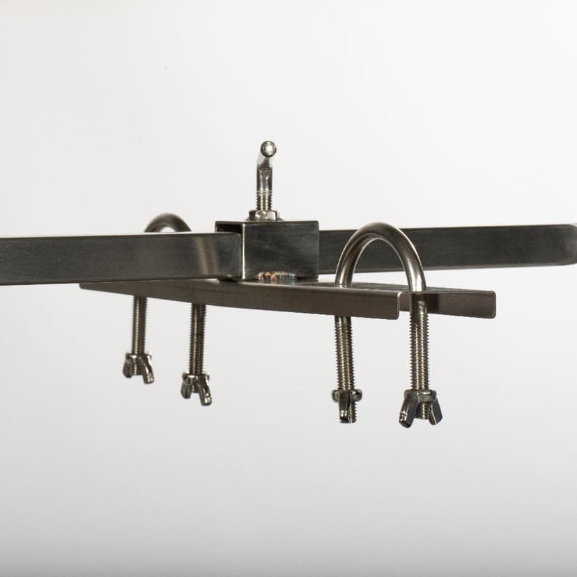TITAN GREAT OUTDOORS Ash & Ember 13W Stainless Steel Rotisserie Grill, Rated 85 LB for Medium Game, 4 RPM Rotation Speed, Outdoor Grill with Dual Prong Spit Rod, Single Leg Bracket, and Spine Fork