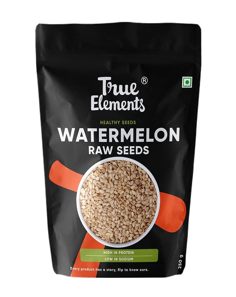 True Elements Tyzek True Elements Watermelon Seeds 250G - High In Protein | Raw Watermelon Seeds For Eating | Magaj Seeds | Non - Gmo | Raw Seeds | Nutrients Rich | Source Of Antioxidants