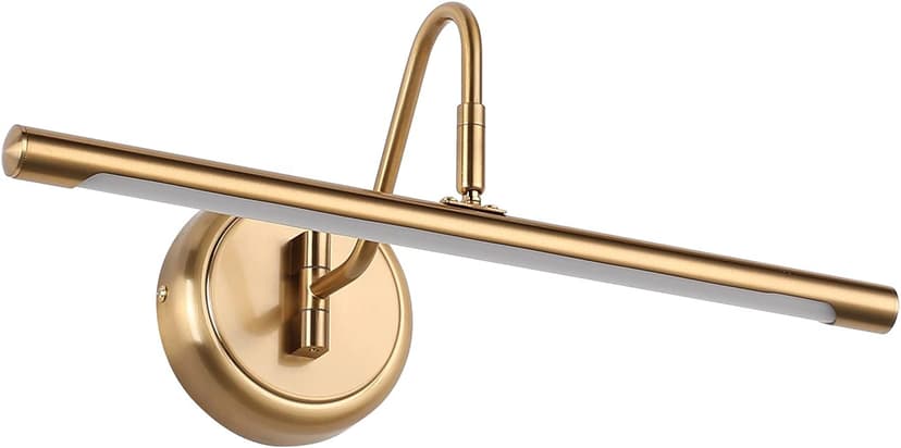 JOOSENLUX Modern Brass Picture Light Hardwired - 16.54'' for Wall Painting and Artwork Display - 7W LED Wall Lights(45W Eqv.) - Warm White 3000K - Hard Wired Connection with Swing Arm