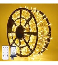 JMEXSUSS 200 LED String Lights Indoor Outdoor Clear Wire, Connectable Warm White Christmas String Lights for Bedroom, 66 Ft Twinkle Fairy String Lights Plug in for Home Wedding Tree Yard Patio Spring