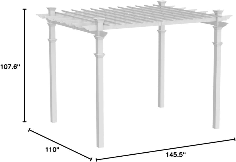 Venetian 10' x 10' Vinyl Pergola