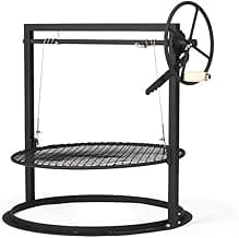Ash & Ember Santa Maria Style Adjustable Cooking Grate Attachment, Fits 24" Kettle-Style Grills, Open Flame Campfire Cooking Grate, Outdoor Grill Cooking Accessories