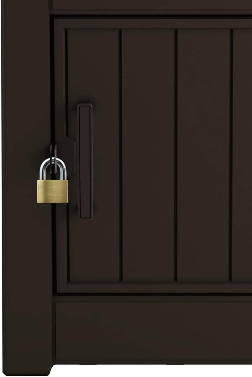 Keter Delivery Box for Porch with Lockable Secure Storage Compartment to Keep Packages Safe, One Size, Brown