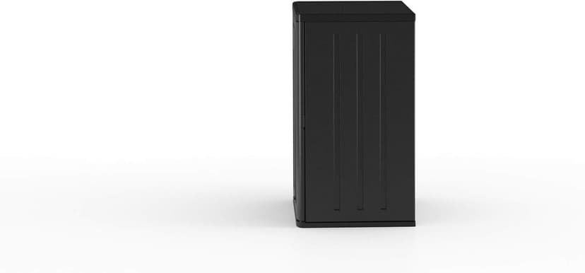 Suncast Commercial Heavy-Duty 9 Cubic Ft. Resin Storage Cabinet with Lockable Handles, Adjustable Metal-Reinforced Shelves for Garage or Workspace, Black, Made in The USA