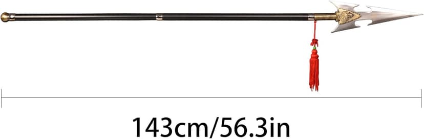 SV Hand-Built Warrior Spear Traditional Chinese Weapon Old Weapon Metal 56.3 inches, Suitable for Display or Collection