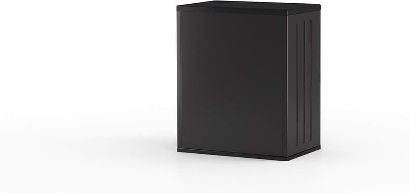 Suncast Commercial Heavy-Duty 9 Cubic Ft. Resin Storage Cabinet with Lockable Handles, Adjustable Metal-Reinforced Shelves for Garage or Workspace, Black, Made in The USA