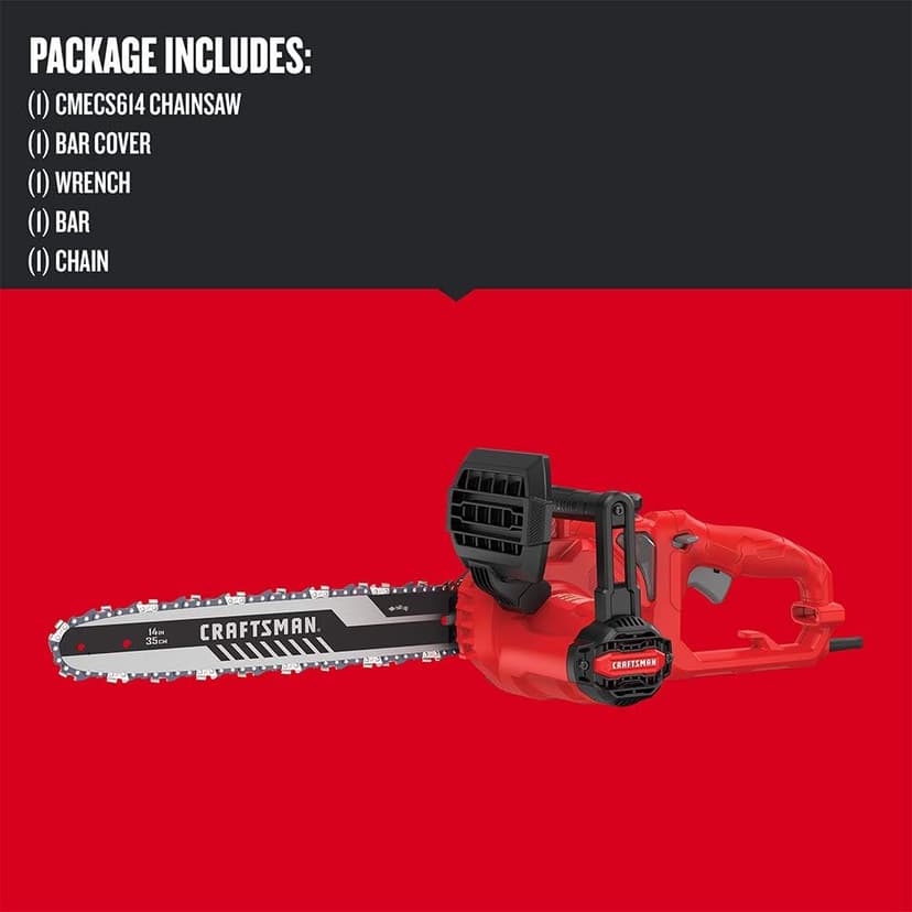 CRAFTSMAN Chainsaw, 14 Inch, 8 Amp, Corded (CMECS614)