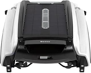 Betta SE Solar Powered Automatic Robotic Pool Surface Skimmer Cleaner with 24/7 Continuous Cleaning Battery Power and Re-Engineered Twin Salt Chlorine Tolerant Motors (White)