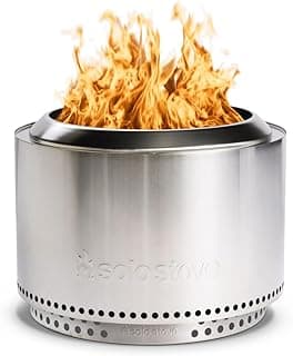 Solo Stove Yukon 2.0, 27 Inch Smokeless Fire Pit with Removable Ash Pan - Wood Burning Portable Stainless Steel Outdoor Fireplace, Stainless Steel, Ideal for 6 or More People, 38 lbs