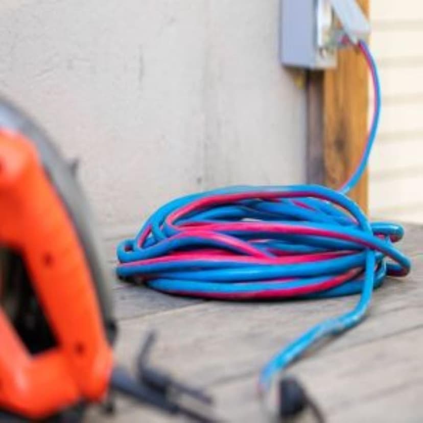 US Wire 98050 14/3 50-Foot SJEOW TPE Cold Weather Extension Cord Blue with Lighted Plug