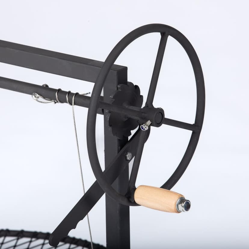 Ash & Ember Santa Maria Style Adjustable Cooking Grate Attachment, Fits 24" Kettle-Style Grills, Open Flame Campfire Cooking Grate, Outdoor Grill Cooking Accessories