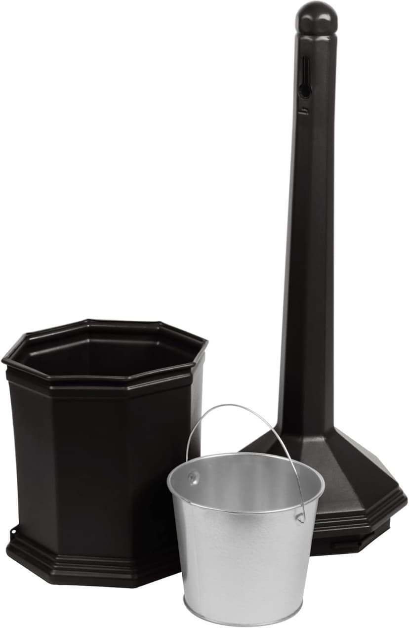 Commercial Zone 710301 Smoker’s Outpost Site Saver Cigarette Receptacle, Black