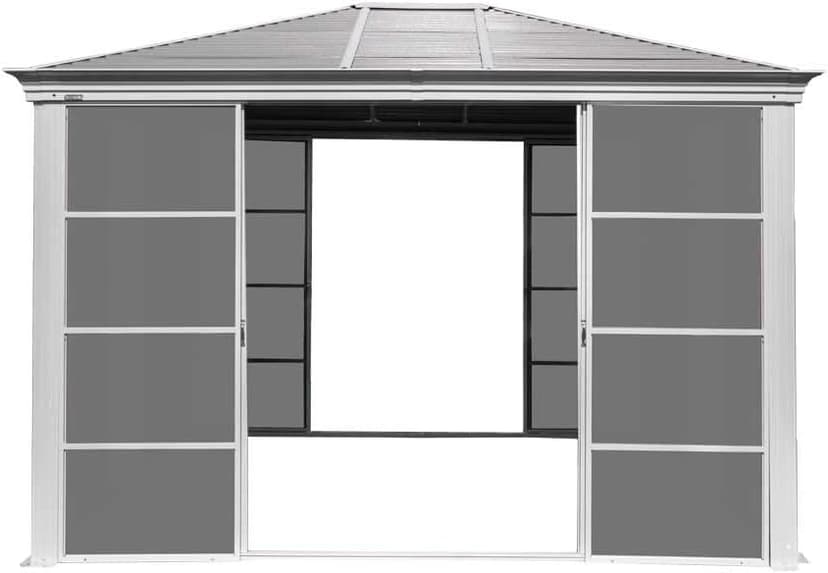 Sojag 10' x 12' Striano Hardtop Gazebo Screen House Outdoor Weather-Resistant Aluminum Frame Sun Shelter