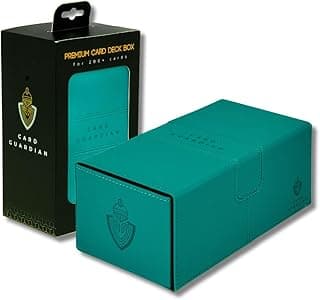 Card Guardian - Premium Double Deck Box (Teal) for 200+ cards Trading Card Games TCG Perfect for Magic the gathering (MTG), Commander Deck, Yugioh Deck Box, Sports Card Storage Boxes