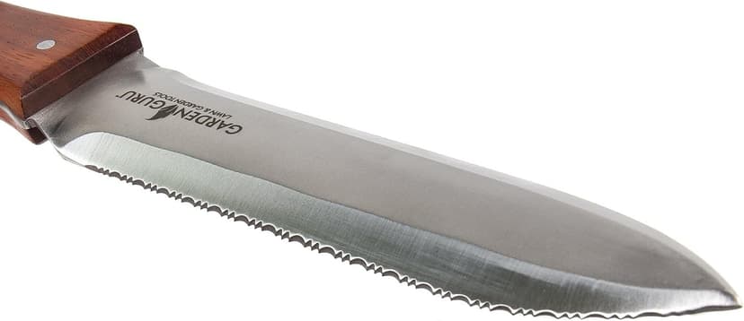 Garden Guru Hori Hori Gardening Knife for Weeding, Digging, Pruning, and Cultivating - Stainless Steel Full Tang Blade | Marks for Measuring Planting Depth