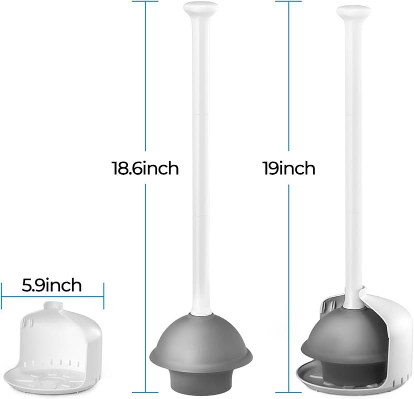 2Pack Toilet Plunger with Holder，Plungers for Bathroom with Holder, Toilet Plunger with Cover，Bathroom Plunger，Bathroom Decor，Bathroom Accessories，Toilet Bowl Cleaners,White