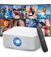 Mini Projector, NICPOW Portable Outdoor Movie Projector with Tripod, 1080P and 200" Supported Small Projector Compatible with TV Stick, Phone, PS5, HDMI, USB for Home, Bedroom, Gaming, Outdoor Use