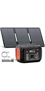 Portable Power Station With Wireless Charging 300W Portable Solar Generator 228Wh Power Supply With LED Light Power Generator 9 Outputs Charging Station for Outdoor Camping Emergency