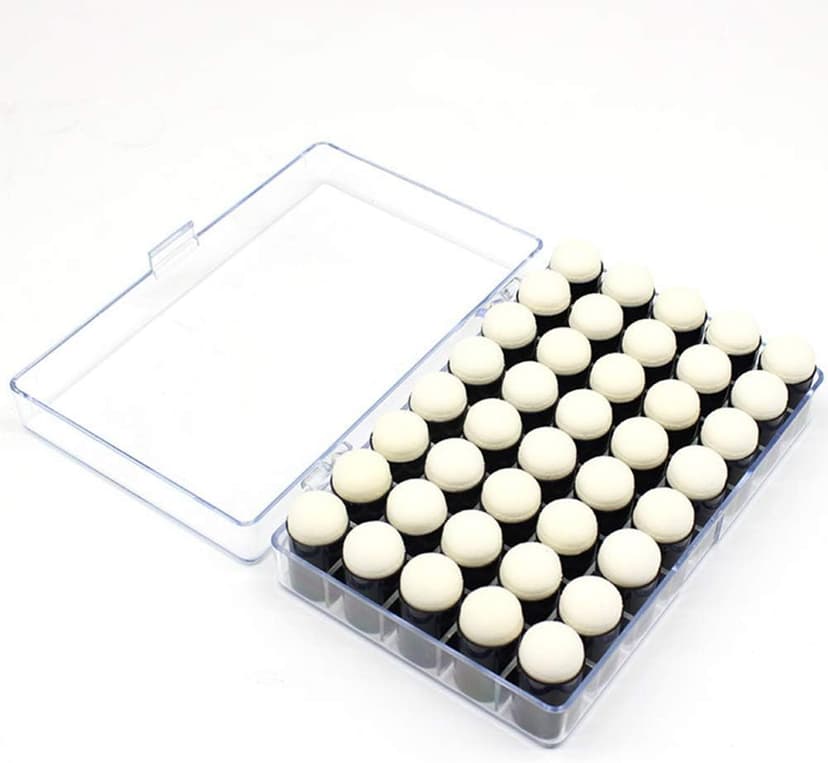 40pcs Finger Sponge Daubers with Storage Box for Painting Chalk Ink Card Making Drawing DIY Craft Handmade Finger Painting Sponge Set Craft Drawing Sponge Dauber Set Painting Projects-Daubers