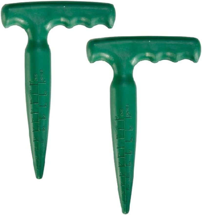 esowemsn 2pcs Plastic Handheld Transplanting Widger Planting Tools Sow Dibbler Soil Digger Hole Punch Garden Supplies Sowing Seeds Transplanting Vegetable Loose Soil