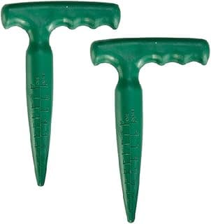 esowemsn 2pcs Plastic Handheld Transplanting Widger Planting Tools Sow Dibbler Soil Digger Hole Punch Garden Supplies Sowing Seeds Transplanting Vegetable Loose Soil